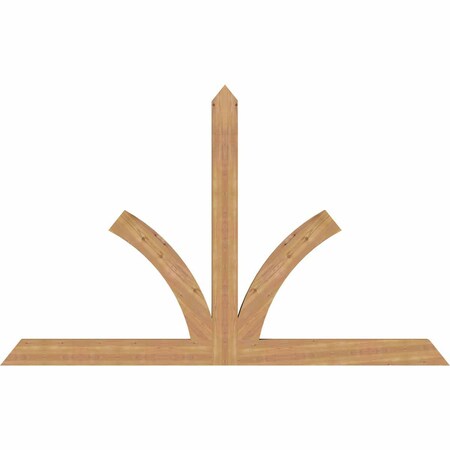 Ekena Millwork Richland Timber Gable Bracket, Western Red Cedar, 96"W x 60"H x 3 1/2"D x 5 1/2"F, 15/12 Pitch GBW096X60X0406RIC00SWR